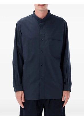 Still by Hand band-collar chest-pocket shirt - Blue
