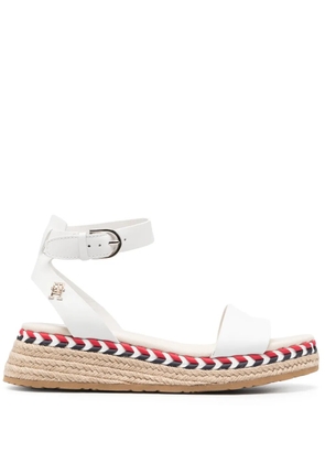 Tommy Hilfiger strap-detail leather espadrilles - White