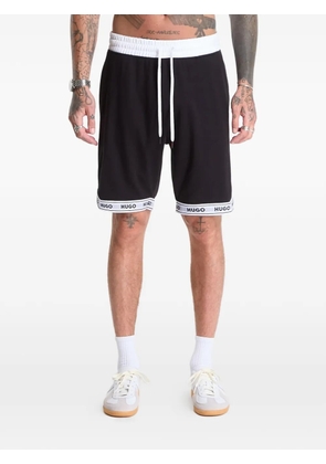 HUGO logo-trim drawstring shorts - Black