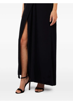 LIU JO halterneck ruched-detail maxi dress - Black