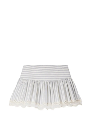 SANDRO striped cotton skort - Neutrals