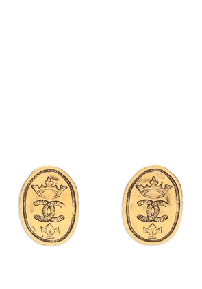 CHANEL Pre-Owned 1986-1988 Coco Mark earrings - Gold