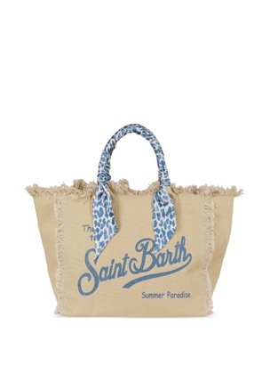 MC2 Saint Barth Vanity Foulard frayed shoulder bag - Neutrals