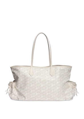 Moreau geometric-print drawstring-pocket tote bag - Neutrals