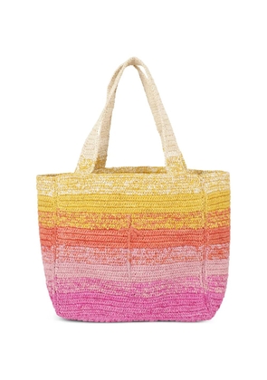 Manebi raffia Zuma tote bag - Pink