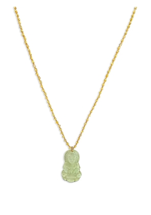 Madison jade Buddha-medallion necklace - Gold