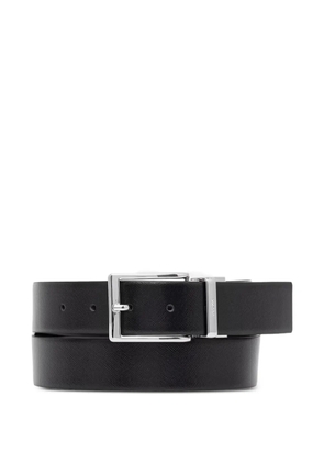 GUESS USA Milano saffiano-effect buckle-fastening belt - Black