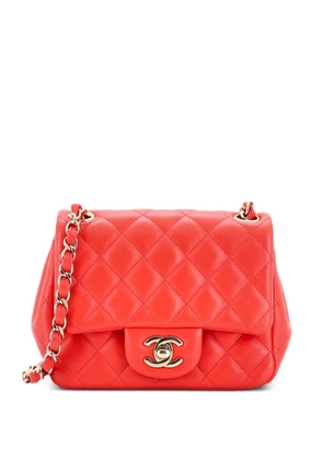 CHANEL Pre-Owned Square Classic Single Flap Bag Quilted Lambskin Mini crossbody bag - Red