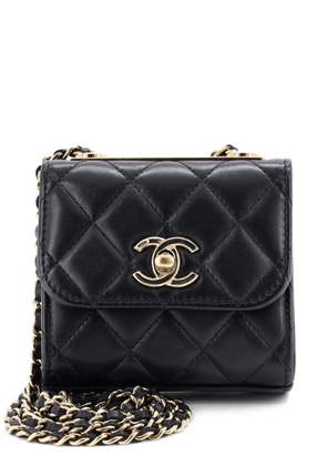 CHANEL Pre-Owned Trendy CC Clutch with Chain Quilted Lambskin Small crossbody bag - Black