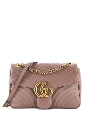 Gucci Pre-Owned GG Marmont Flap Bag Matelasse Leather Medium shoulder bag - Neutrals