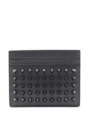 Christian Louboutin Pre-Owned 2010s Kios spike-stud leather card case - Black
