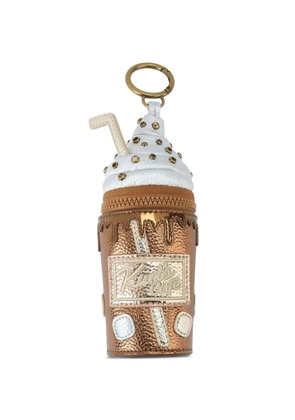 Kurt Geiger London embellished coffee cup keyring - Brown