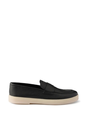 Prada leather loafers - Black