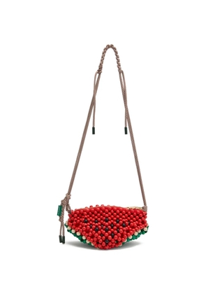 ALEMAIS bead-embellished watermelon mini bag - Red