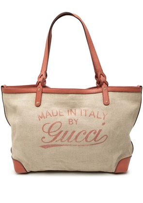 Gucci Pre-Owned 2000-2015 Medium Canvas Craft tote bag - Neutrals