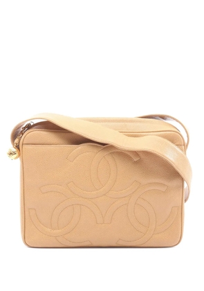 CHANEL Pre-Owned 1994-1996 Caviar Triple CC Camera Bag shoulder bag - Neutrals