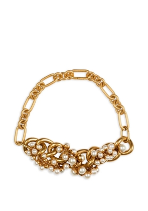 Balmain Sync necklace in brass and pearls - Gold