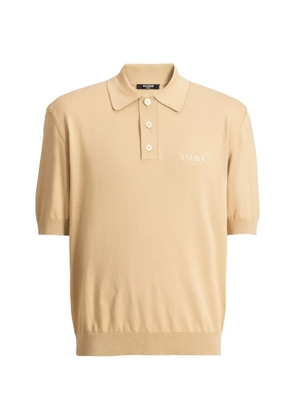 Balmain embroidered Balmain Vintage polo - Neutrals