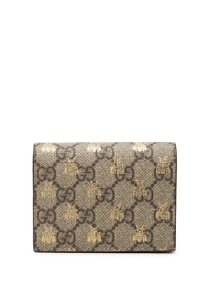 Gucci Pre-Owned 2000-2015 GG Supreme Bees Bifold Wallet small wallets - Neutrals