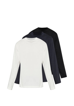 Jil Sander logo-embroidered long-sleeve T-shirt - White