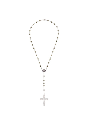 DARKAI beaded embellished-cross necklace - Silver