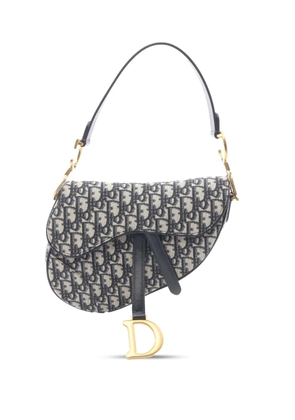 Christian Dior Pre-Owned 2010-2026 Oblique Canvas Saddle Bag shoulder bag - Blue