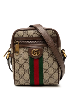 Gucci Pre-Owned 2016-2026 Mini GG Supreme Web Ophidia crossbody bag - Neutrals