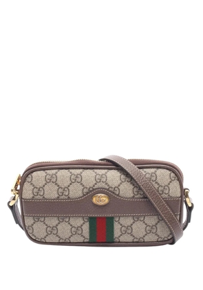 Gucci Pre-Owned 2016-2026 Mini GG Supreme Web Ophidia crossbody bag - Neutrals