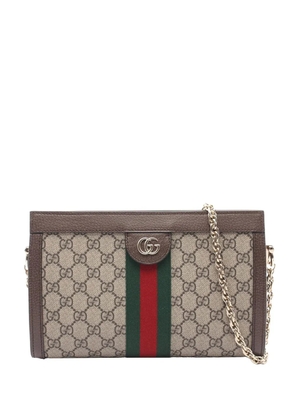 Gucci Pre-Owned 2016-2026 Medium GG Supreme Ophidia Web Chain crossbody bag - Neutrals