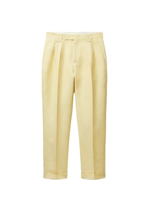 Versace wool-linen formal pants - Yellow