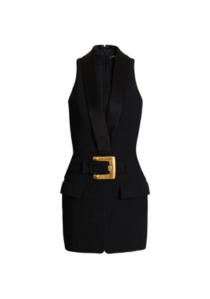 Balmain short belted dress - Black