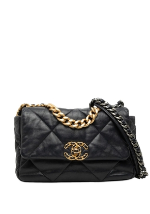 CHANEL Pre-Owned 2019 Medium Lambskin 19 Flap satchel - Blue