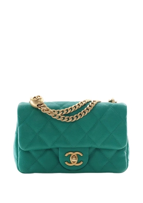 CHANEL Pre-Owned 2021-2026 Mini Rectangular Quilted Caviar Sweetheart Flap crossbody bag - Green
