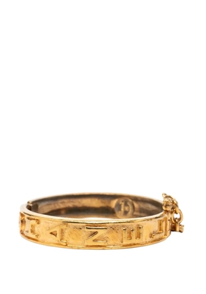 CHANEL Pre-Owned 1970-1980 Gold Plated Logo Bangle Bracelet costume bracelet