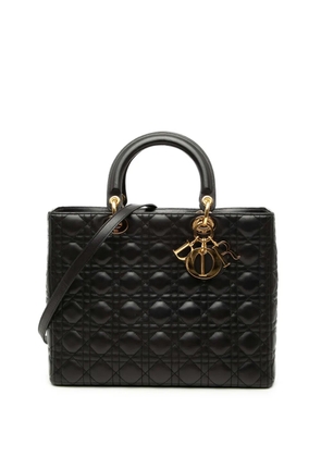 Christian Dior Pre-Owned 2001 Large Lambskin Cannage Lady Dior satchel - Black
