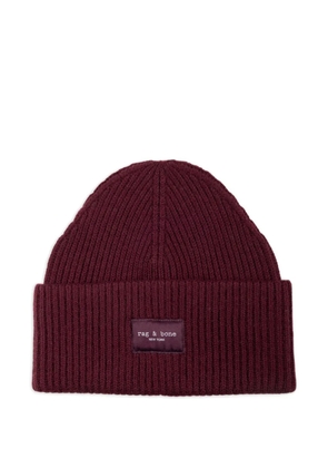 rag & bone Blake ribbed-knit beanie hat - Red