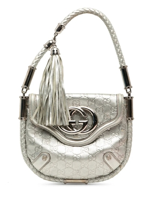 Gucci Pre-Owned 2000-2015 Medium Metallic Guccissima Britt Tassel Flap handbag - Silver