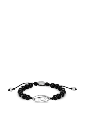 Diesel D logo beaded bracelet - Silver