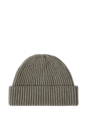 Brunello Cucinelli cashmere English rib double knit beanie hat - Green
