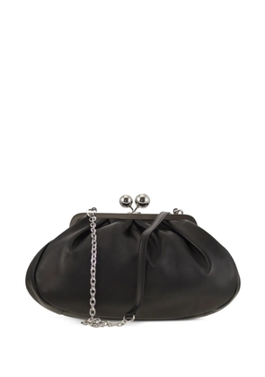 Weekend Max Mara medium Pasticcino leather clutch bag - Black