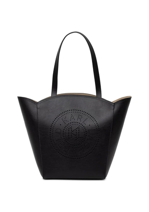 Karl Lagerfeld perforated-logo tote bag - Black