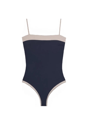 Moorer Key contrasting-trim swimsuit - Blue
