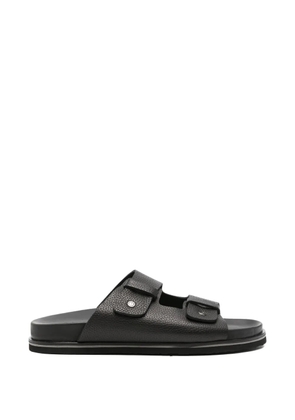 JOHN HARRISON double-strap leather sandals - Black