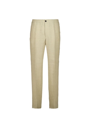 Ferragamo washed linen trousers - Neutrals