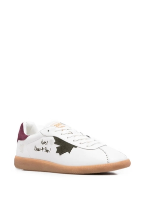 DSQUARED2 Dsquared2 Rebel maple-leaf leather sneakers - White