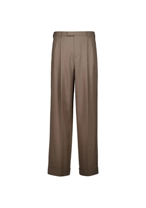 Valentino Garavani pleated wide-leg trousers - Brown