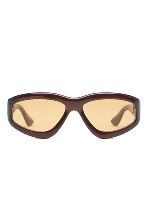 Port Tanger geometric amber sunglasses - Brown