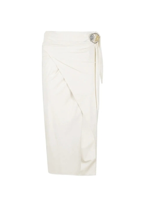 Hamoulet embellished wrap skirt - White