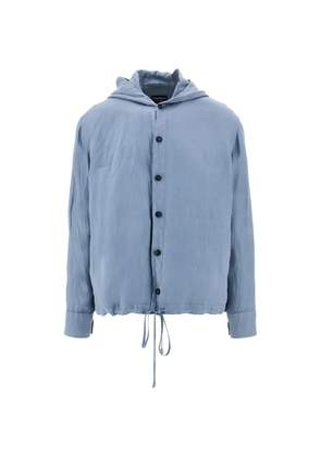 Emporio Armani drawstring-hem hooded jacket - Blue