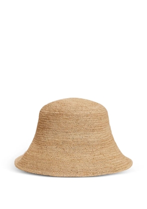 SANDRO raffia bucket hat - Neutrals